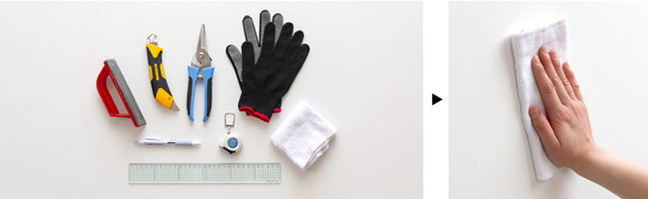 タイルシールの貼り方