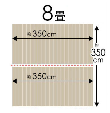 江戸間8畳のフロアマット