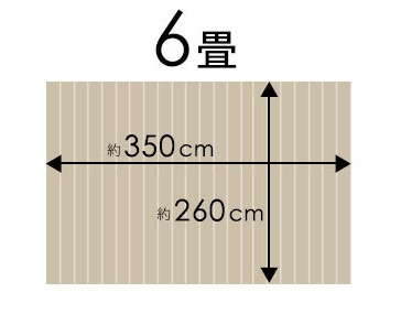 江戸間6畳のフローリングマット