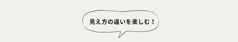 見え方の違いを楽しむ
