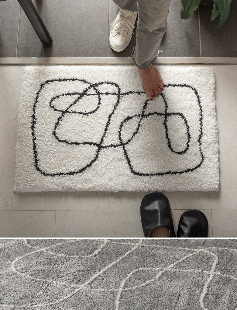 洗濯機で丸洗いOK！極上の肌触りとボリューム感が魅力のマイクロファイバー玄関マット