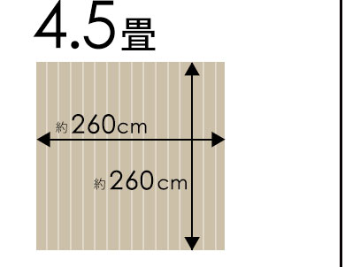 団地間4.5畳260×260cm