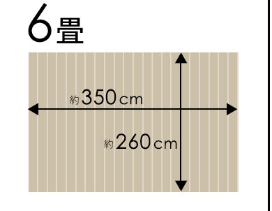 江戸間6畳350×260cm