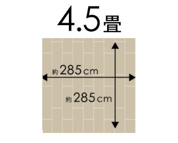 本間4.5畳のウッドカーペット