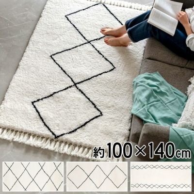ラグ ラグマット 100cm×140cm ベニオワレン風 ベニオワレン風 メッシュ