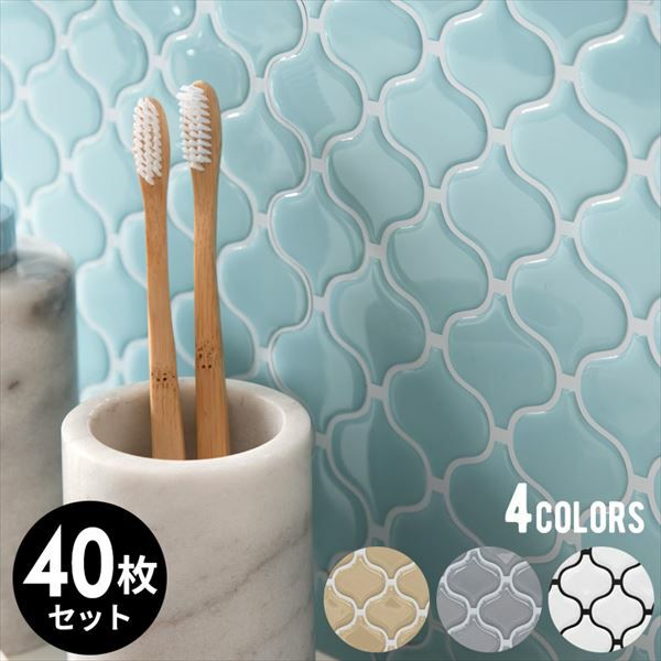 モザイクタイルシール モロッカンタイルS 正方形シート 40枚入り [m2