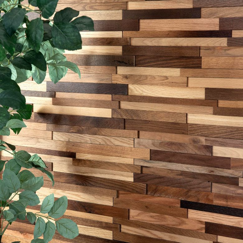 ウォールパネル 天然木 サーモオーク ウッドタイル 壁用 ジョイント式 ウッド 木製 約 W 60cm × D 20cm × H 1.1cm  [84090] | DIY床材・ウッドカーペットの専門店ELEMENTS