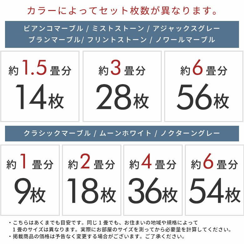 接着剤不要で賃貸OKな大理石調フロアタイルで簡単リフォーム 56枚 約6畳 