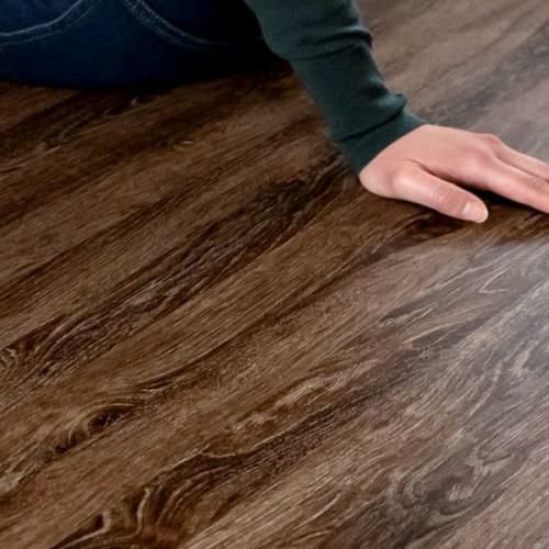 個性派ヴィンテージカラー 簡単模様替えできるウッドカーペット江戸間6畳