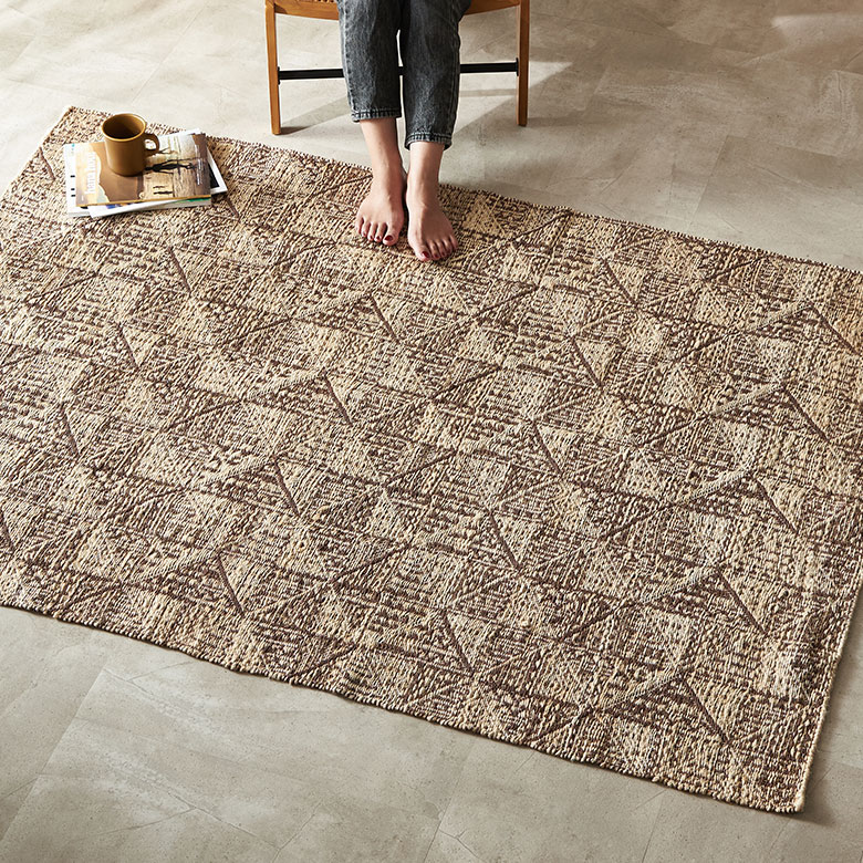 ジュート麻ラグカーペット130190ラグマットフリンジラグカーペットラグマット天然素材ハンドメイドジュートラグ自然素材手織り絨毯センターラグ1.5畳おしゃれ北欧リゾートインテリア西海岸ラグサーフスタイルカリフォルニアスタイル[34642]