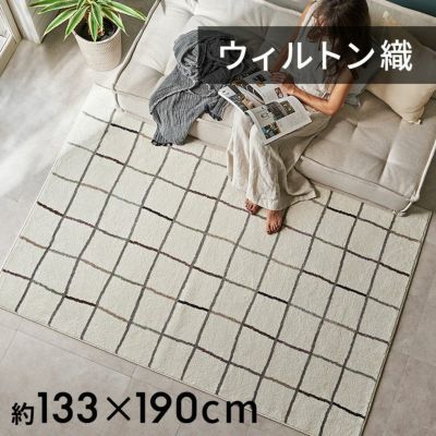 美しさと耐久性を兼ね備えたウィルトン織り　ツイストをかけた太めの糸だからふんわりした肌触りのおしゃれなデザインラグカーペット [eg84360]